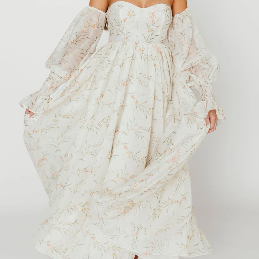 Worth Collective Delilah Floral Off-Shoulder Maxi Dress - Large